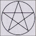 Cross stitched Pentagram