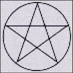 Cross stitched Pentagram